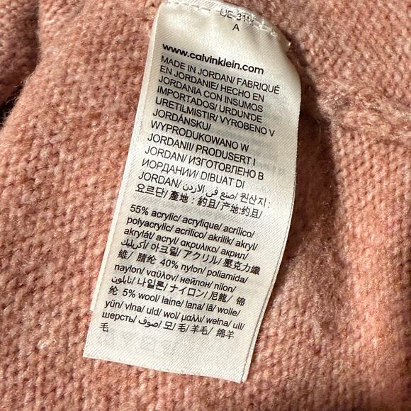 Calvin Klein Jeans - Wool Blend Mock Neck Sweater - Large - Picture 6 of 8